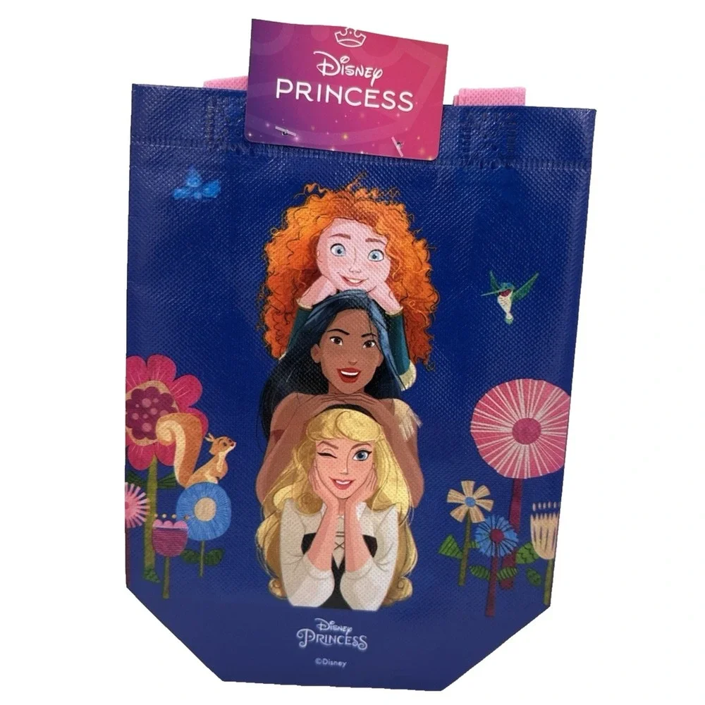 Disney Princess Gift Bag Tote 2 Pack Reusable Rapunzel Tiana Merida Totes